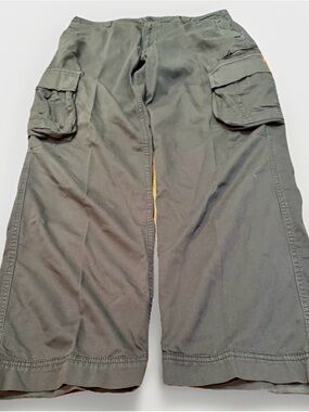 Vintage Lucky Brand Military Cargo Pants Y2K Baggy Paratrooper 38 x 33 Faded